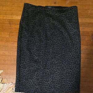 Liverpool Black Leopard Pencil Skirt